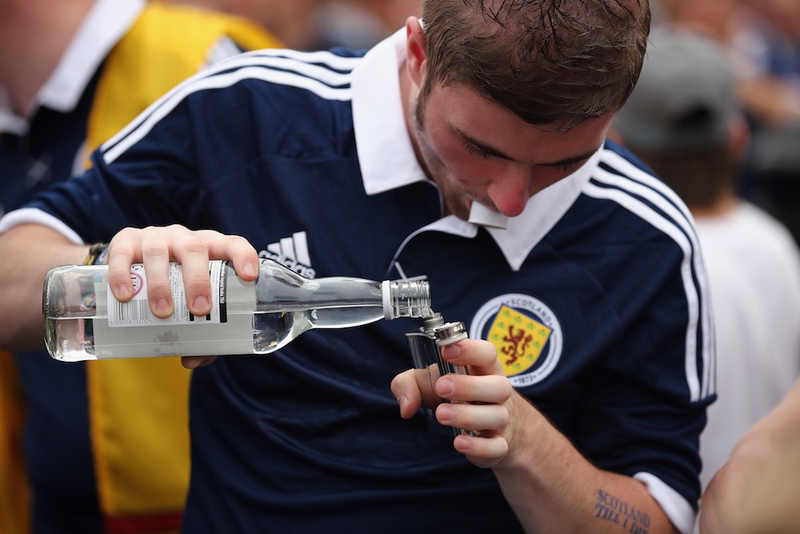 Illustration for article titled A Photo Tribute To Drunk Scottish Fans